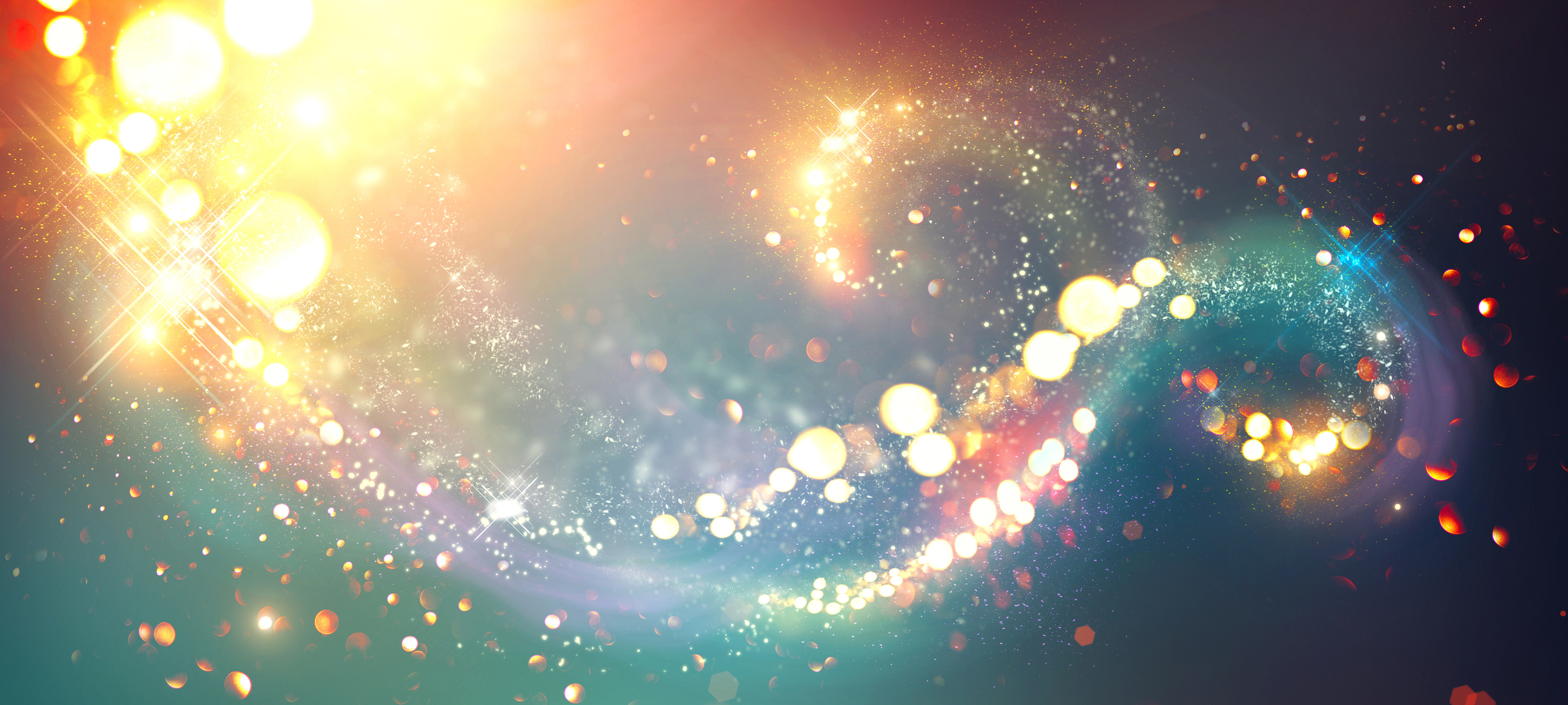 Golden Glittering Stars Swirls 