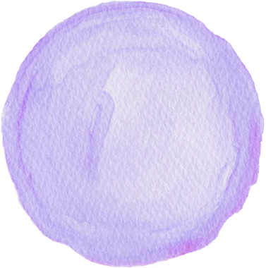 purple watercolor circle ornament